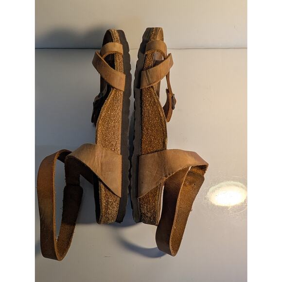 BIRKENSTOCK Yara Oiled Leather Ankle Strap Sandal Habana Brown Women's 6-6.5/37 - Picture 11 of 15